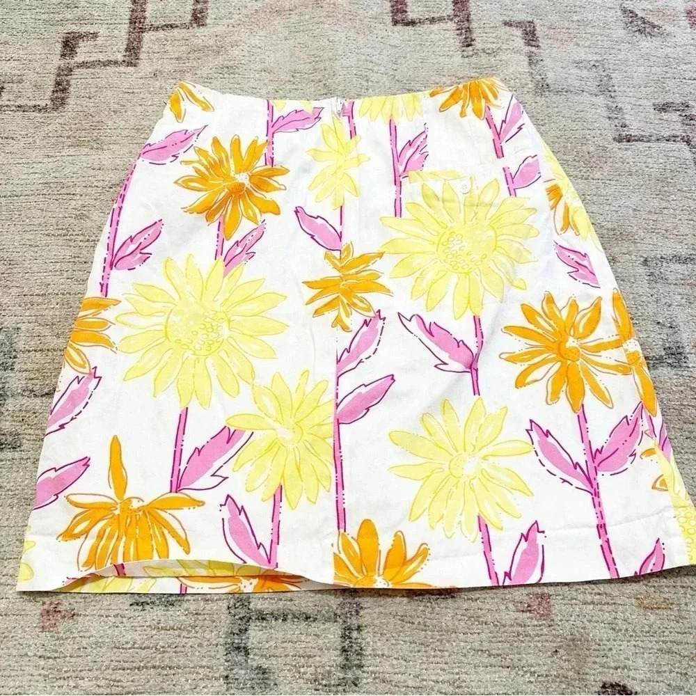 Lilly Pulitzer• Vintage glow in the dark floral midi skirt - Picture 7 of 7